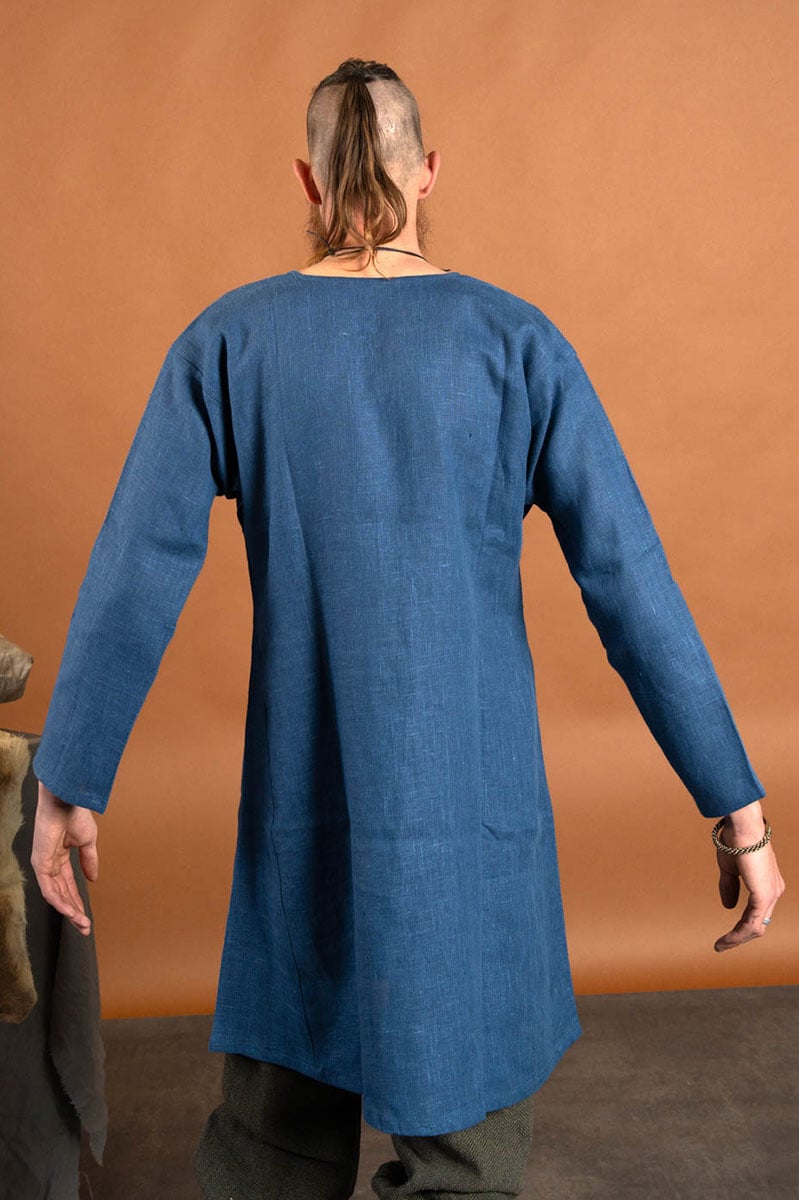 Viking tuniek Eirik, linnen, blauw