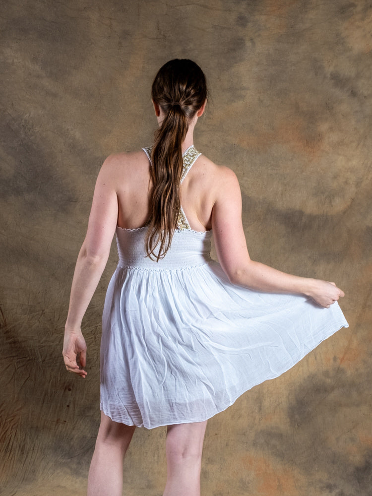 Dee Vestito Persephone corto, bianco 