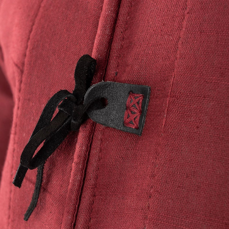 gambesón Aulber del siglo XV, burdeos lienzo 