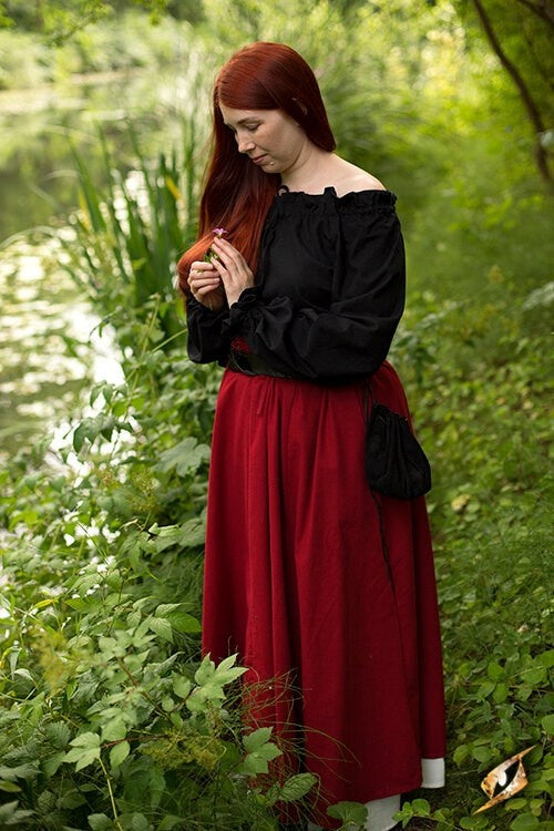 Piratskjorte Reid, sort 