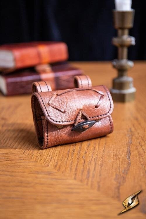 Potion holder with two bottles, brown