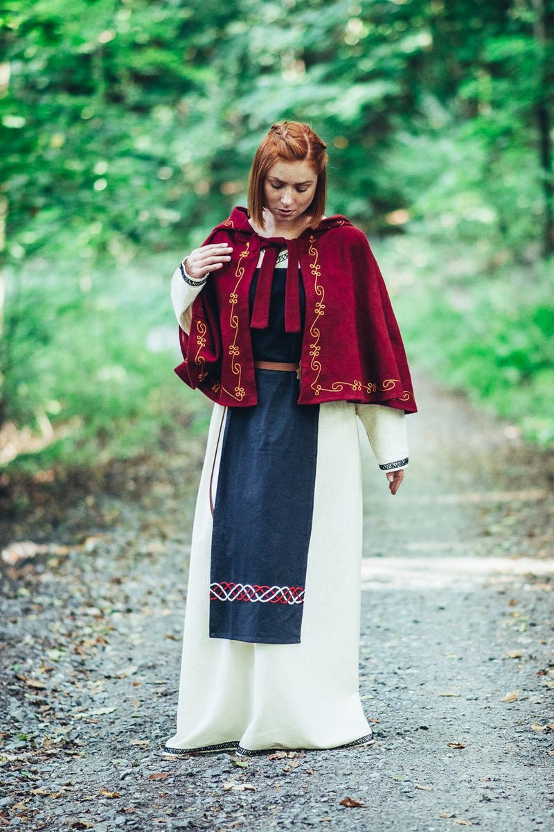 Chaperon Runa, rød, uldblanding 