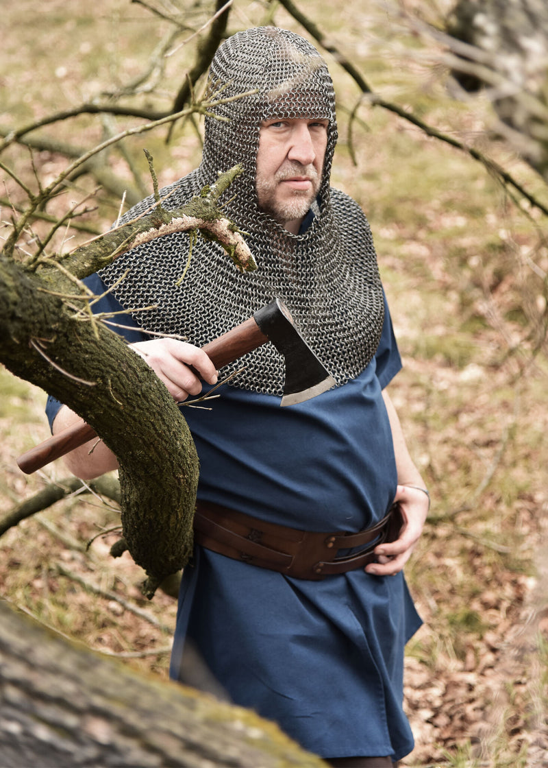 Maliën coif met vierkante hals, onbehandeld, 8 mm