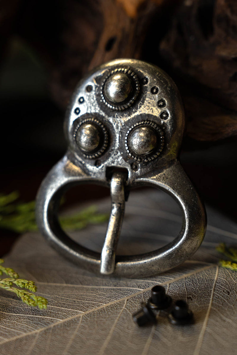 Alemannic belt buckle Niederstotzingen, silvered