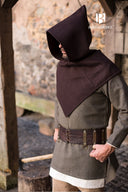 Chaperón Skjoldehamm, mezcla de lana, marrón 