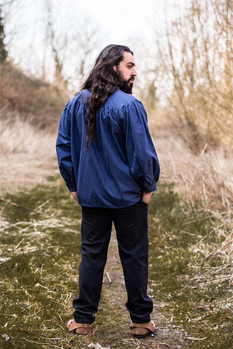 Camicia medievale, blu 
