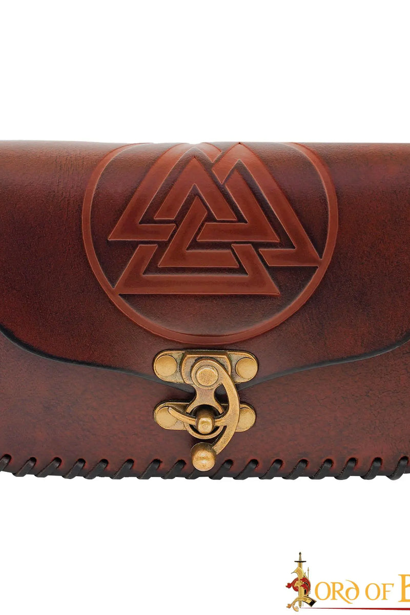 Viking tas met Valknut, bruin