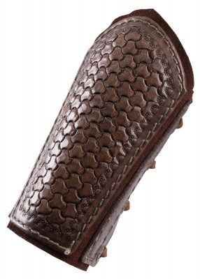 Leather bracers Drogon, forearm guards, brown
