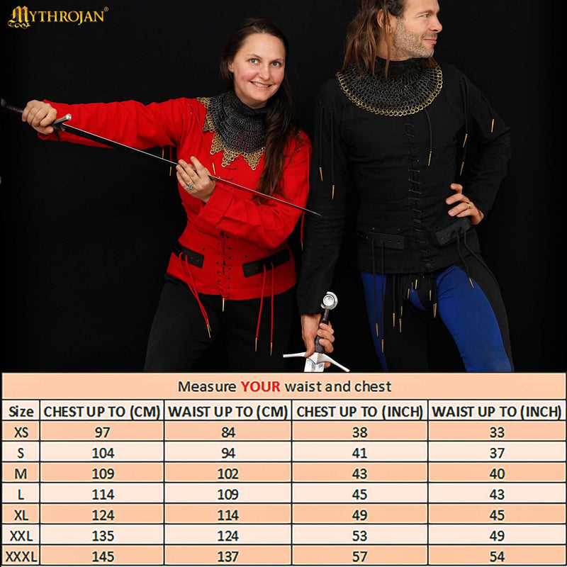 Armadura del siglo XV jubón, negro 