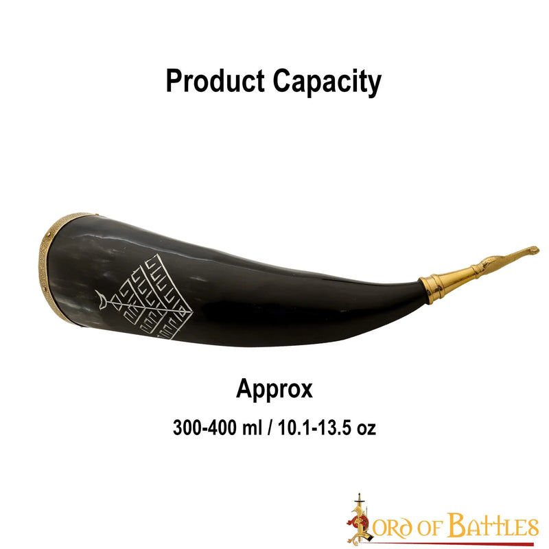 Viking dryckeshorn med Yggdrasil, 300-500 ml 