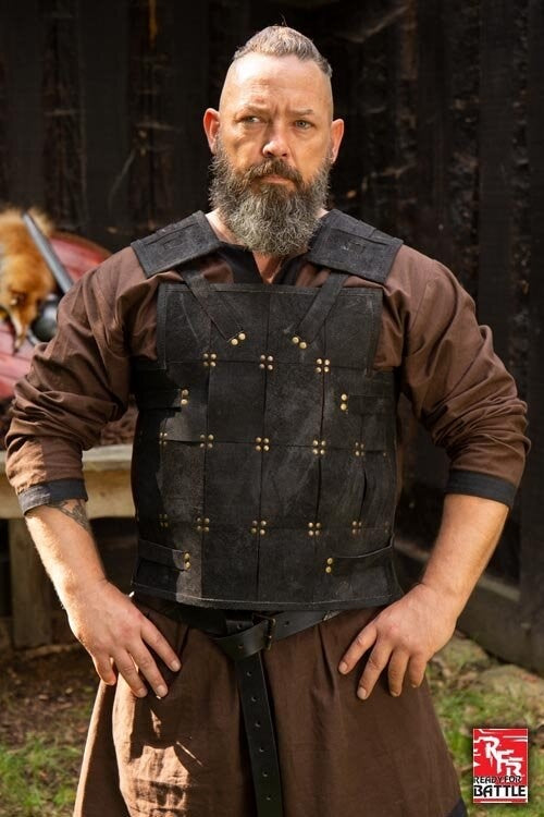 RFB Fighter leren pantser, zwart