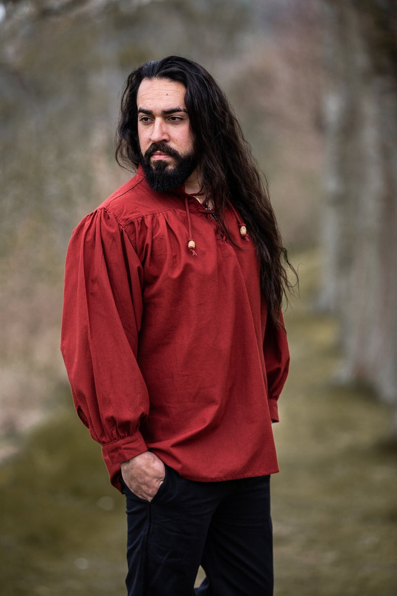 Średniowieczna koszula, czerwona