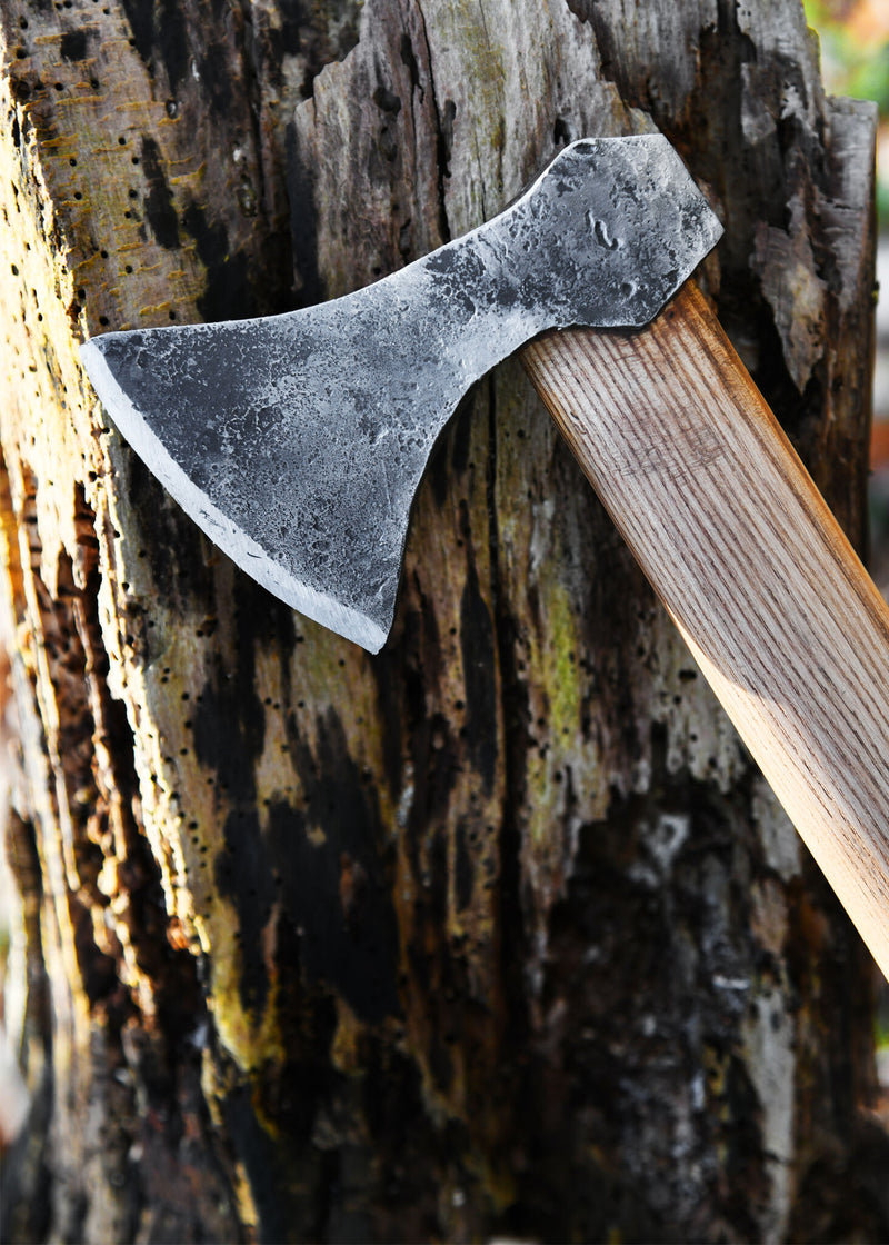 Viking hache, forgée à la main acier, type G, semi-tranchante 