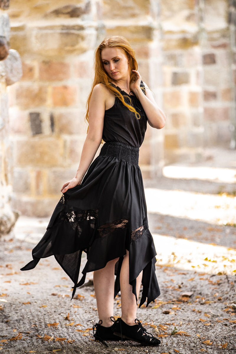 Falda de bruja Selena, negro 