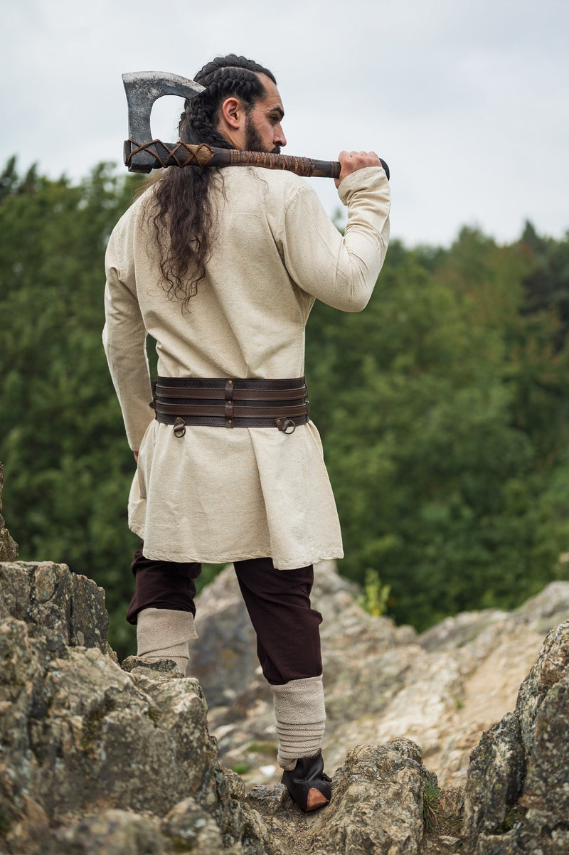 Viking tuniek Ragnar linnen, naturel