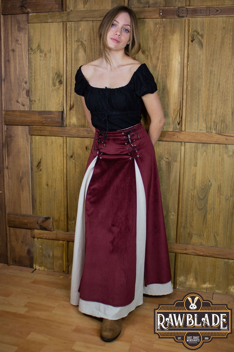 Deluxe double skirt Isabela, burgundy