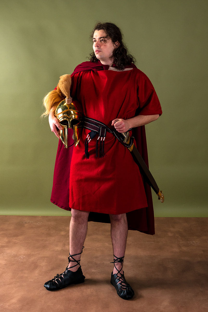 Leren ijzertijdsandalen zwart