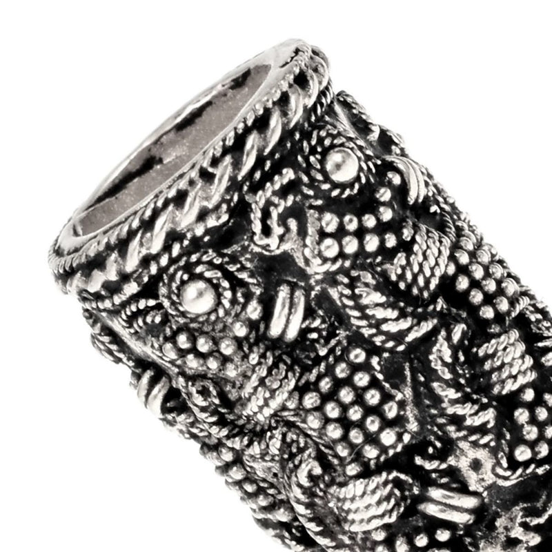 Viking baardkraal Rygge, verzilverd brons