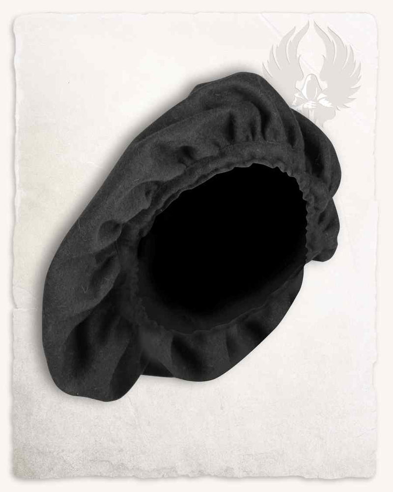 Baret Stefan uldblanding, sort 