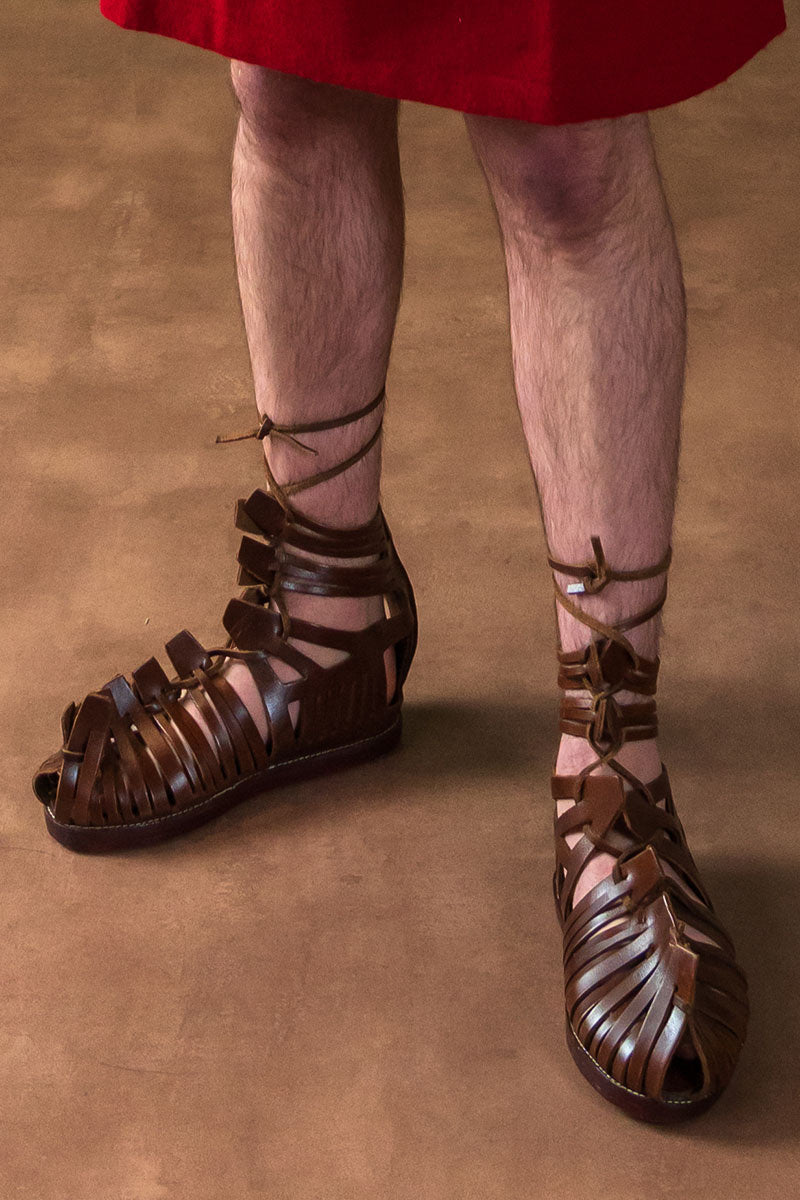 Caligae Neptunus, romeins, bruin