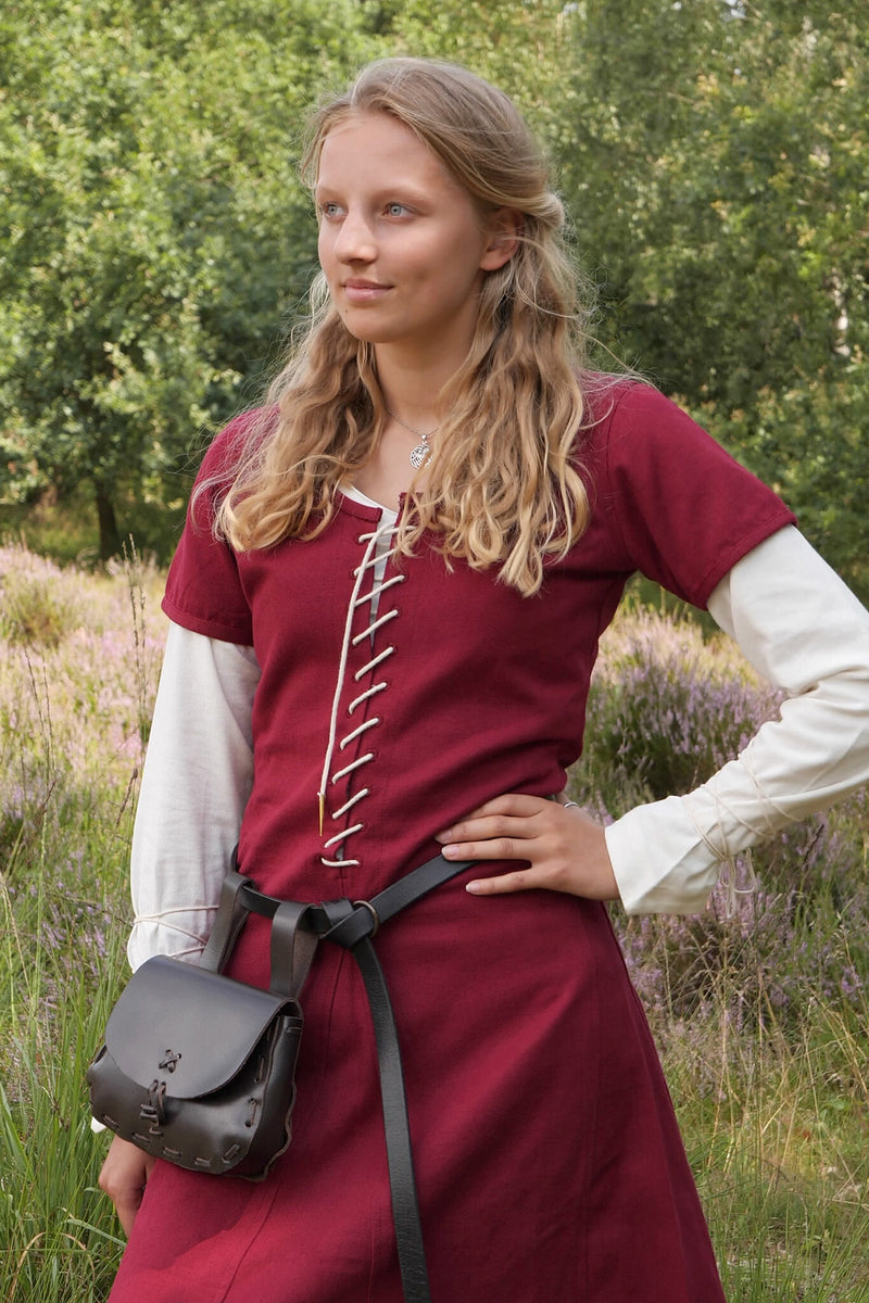 Cotehardie Odilia, burdeos rojo 