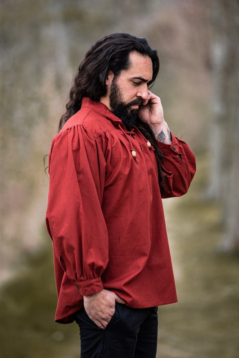 Średniowieczna koszula, czerwona