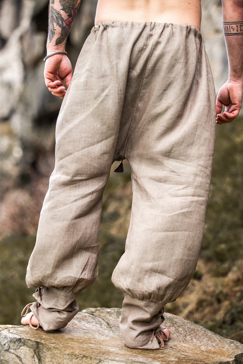 Linnen Vikingbroek Odin, grijs