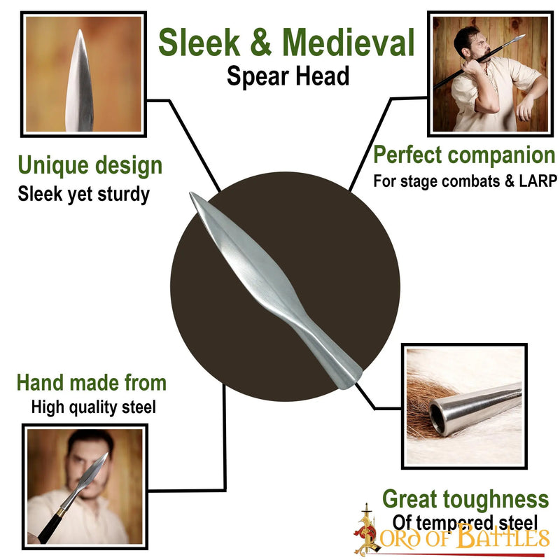 Bladvormige Germaanse werpspeerpunt (framms), semi-scherp