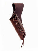 Porte-épée en cuir avec lacet, brun 