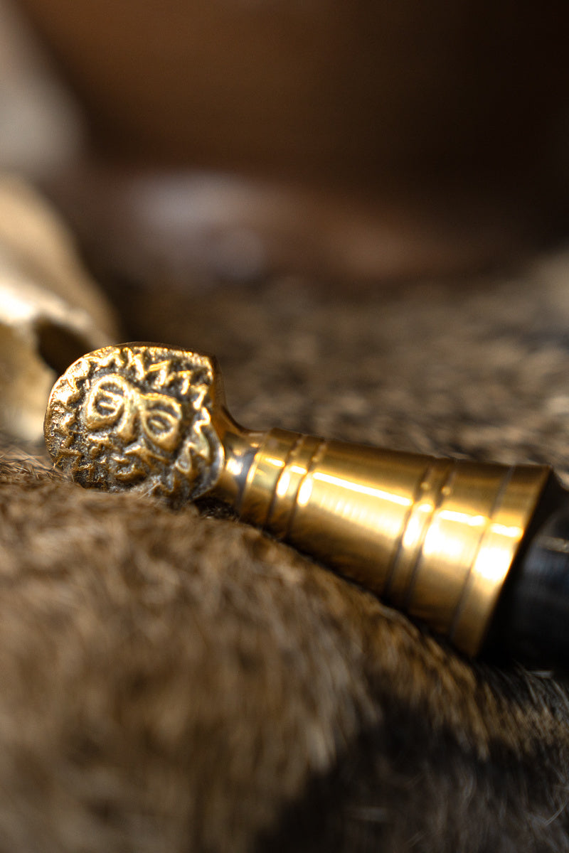 Drinkhoorn Rollo met leren houder, 200-300 ml