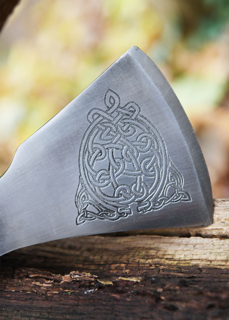 Vichingo ascia, tipo F, inciso, semi-affilato 