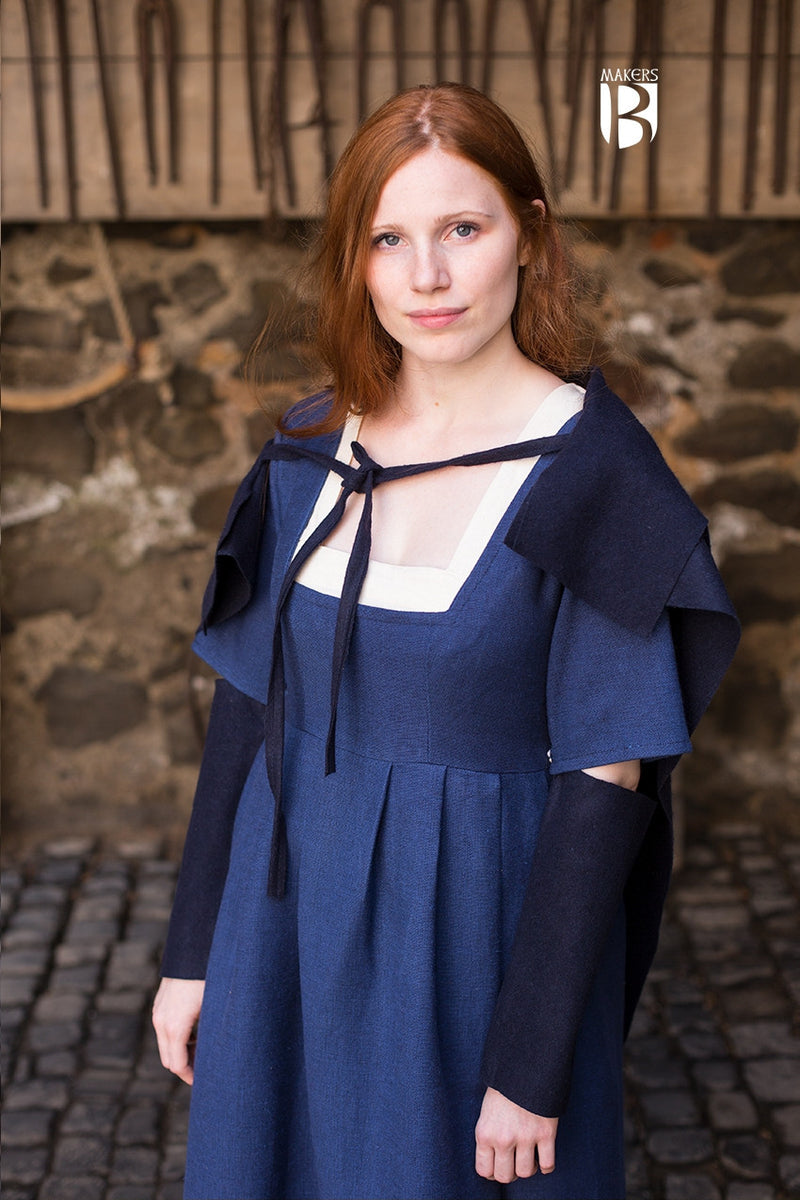 Schort Bertrude, blauw