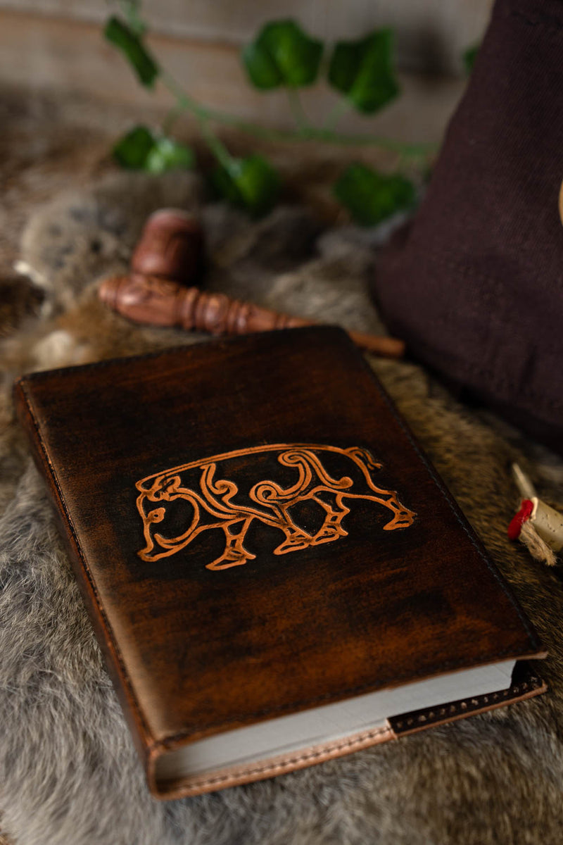 Leren boek Keltisch zwijn Knochnagael