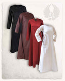 Marita vestido, ligero algodón, burdeos 