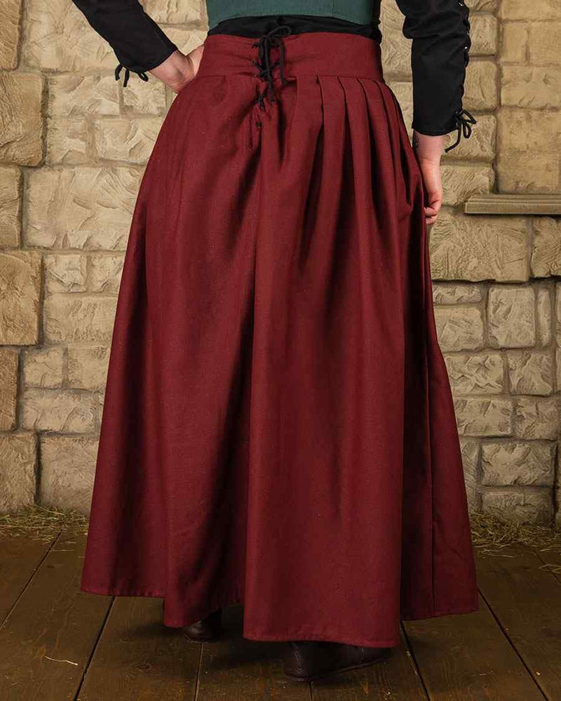 Anna nederdel, bordeaux rød 
