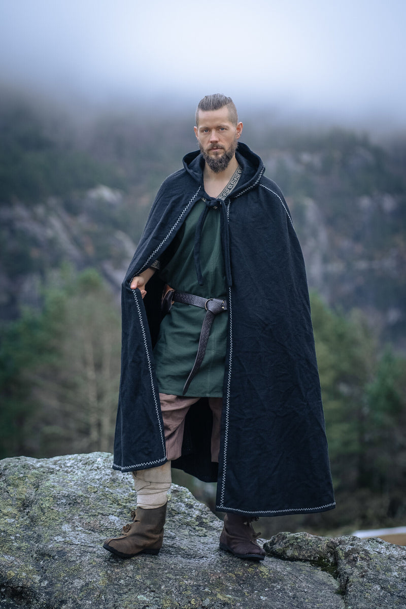 Mantel Valdemar, zwart, wolmix