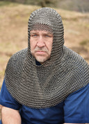 Maliën coif met vierkante hals, onbehandeld, 8 mm