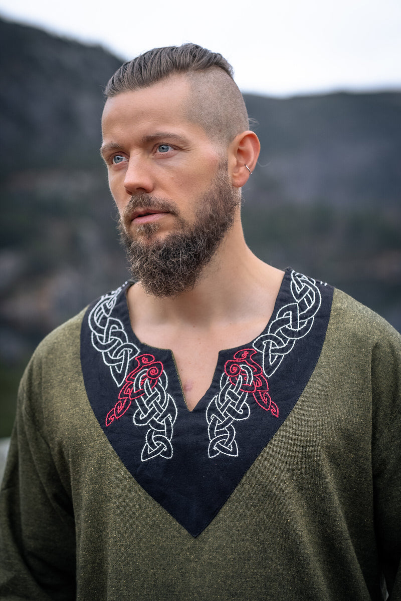 Viking tuniek Haakon, olijfgroen