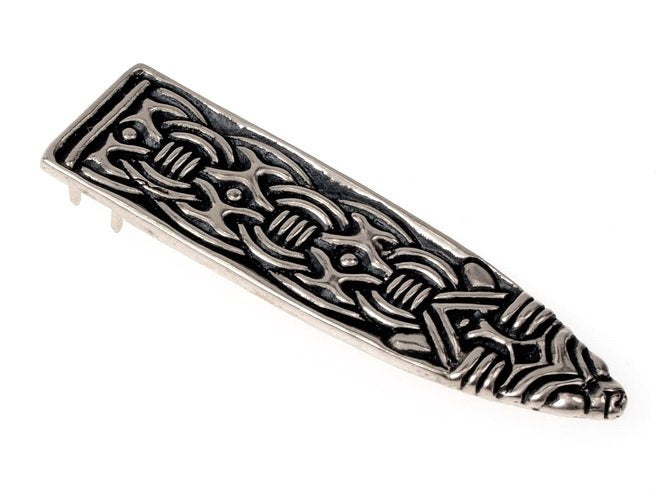Viking bältesspänne Borre, försilvrad 