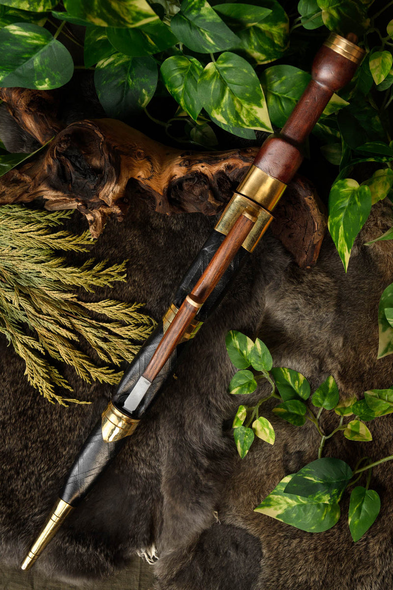 Sgian achlais met mes en vork, semi-scherp