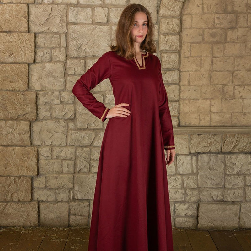 Medieval vestido Heloise, rojo 