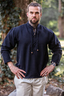 Chemise en coton épais, noir 