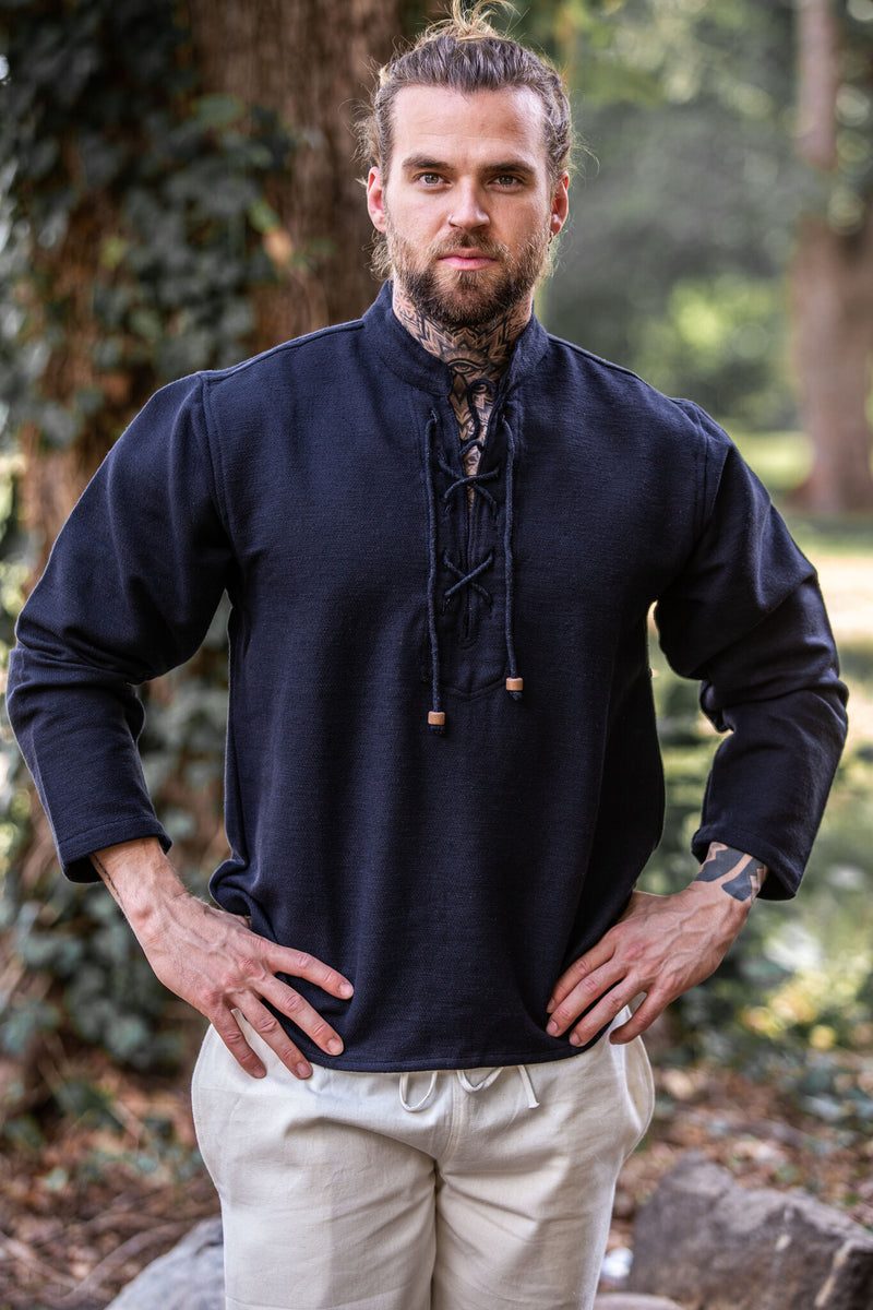 Chemise en coton épais, noir 