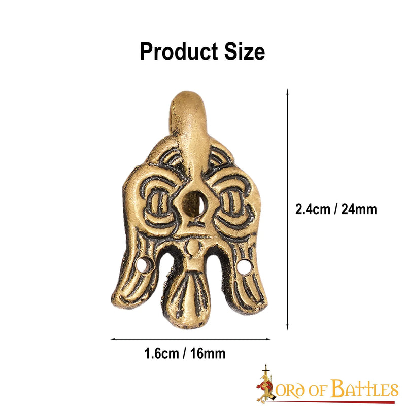 Haakjes voor beenwindsels Birka, messing