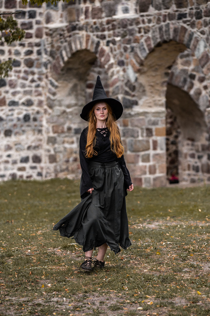 Heksenhoed, zwart, wolvilt