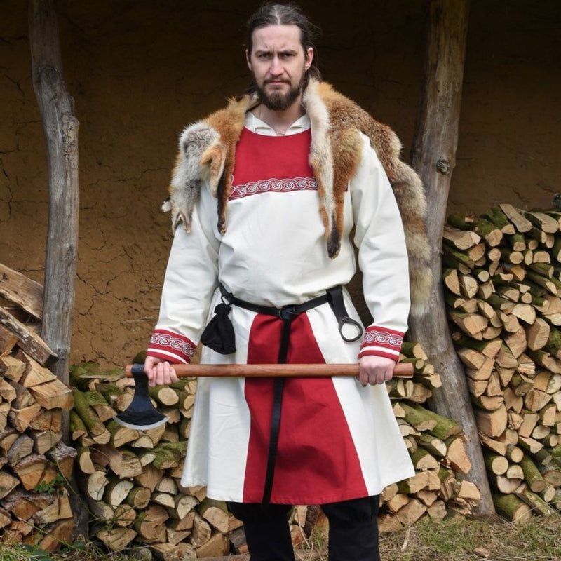 Vikingtuniek Viborg, naturel-rood