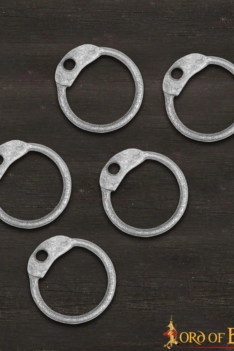 1kg chainmail rings black, round rings, round rivets, 9mm