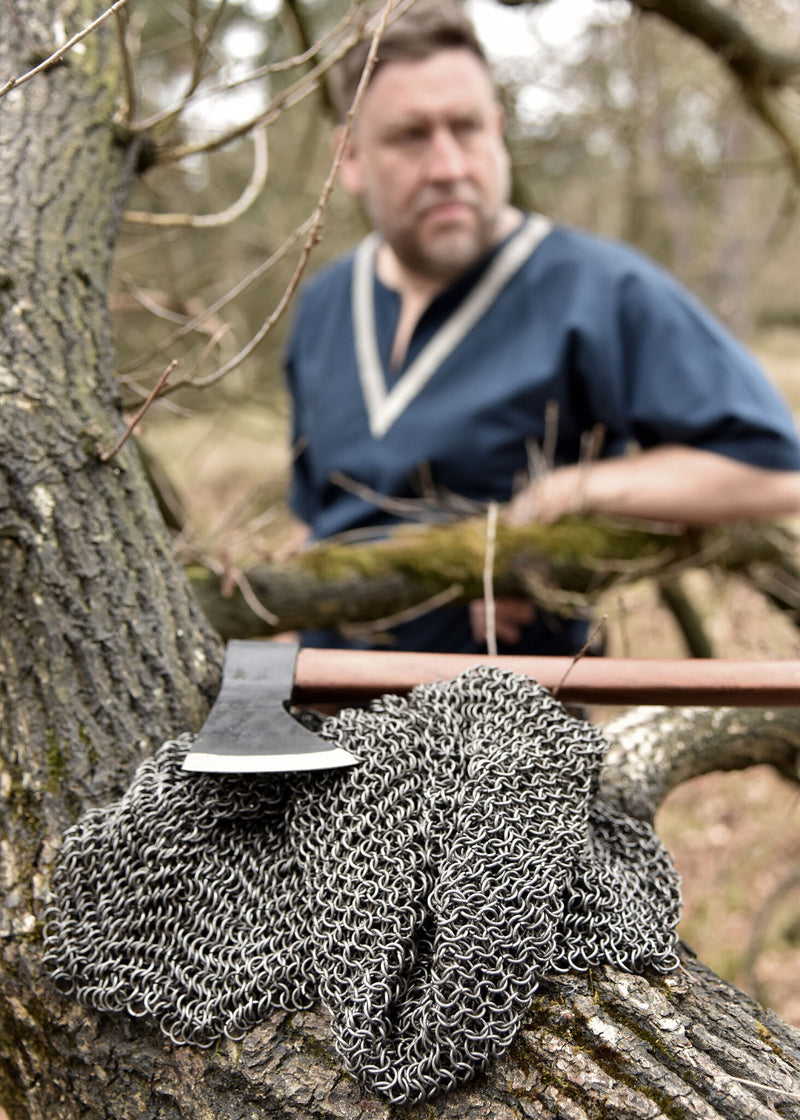 Maliën coif met vierkante hals, onbehandeld, 8 mm