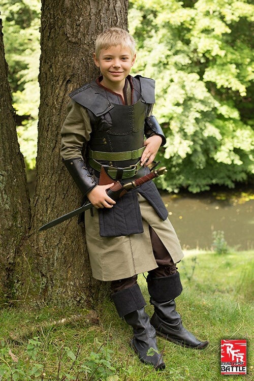 RFB pelle armatura toracica S, nero 