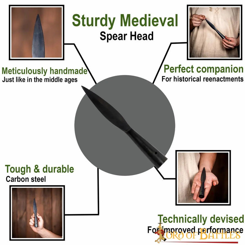 Vroeg-Middeleeuwse bladvormige speerpunt, gebronsd, semi-scherp